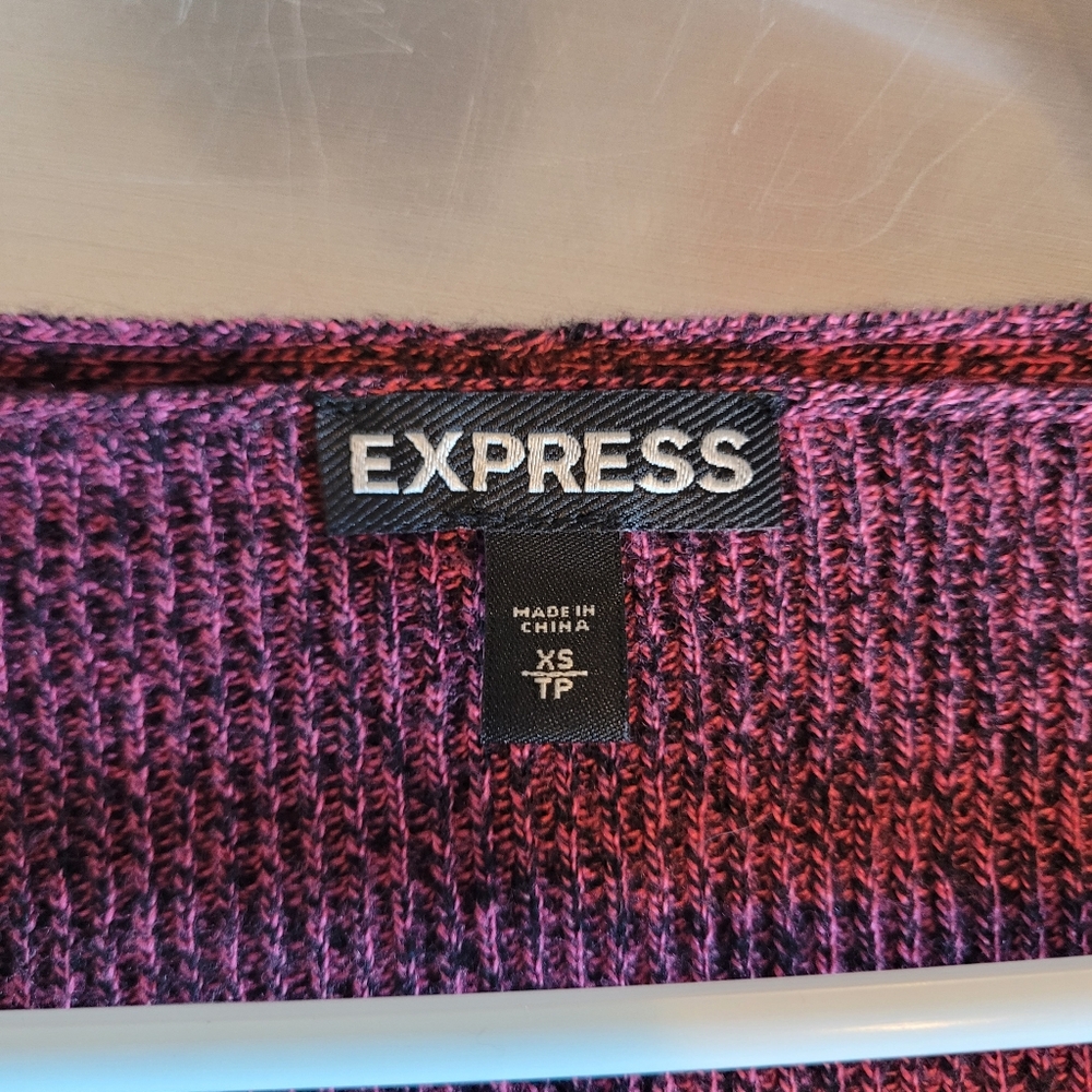 Express women's burgundy sweater dress - Picture 3 of 4